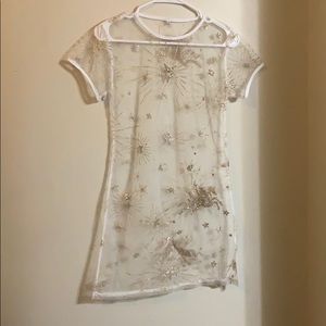 See through dress with stars